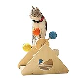 ↔【Mehr Bewegung】 Mit diesem lustigen Katzenkratzball kann die Katze interessantere Übungen machen, das Spielzeug kann die Aufmerksamkeit der Katze auf sich ziehen und die Katze kann die Verfolgungsjagd springen