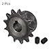 uxcell 2pcs ISO/DIN 06B-1 Roller Chain Sprocket B Type 12mm Bore, 3/8