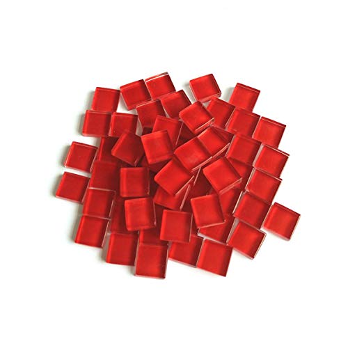 Bestteam Craft Material Mosaic Tile, Micro Glass Tiny Mini Mosaic Tile Diy Hobbies Children Handmade Crystal Free Stone Craft Material Creativity 300G (Red) #TOP16