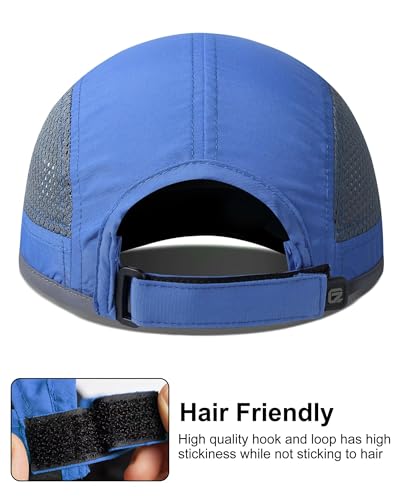 Miniatura 9 de Gadiemkensd Folding Running Man Hat,Visors Sport Cap Summer Mesh Quick-Drying Hat Women Baseball Cap Hiking Breathable Waterproof Trucker Hat Unisex Blue
