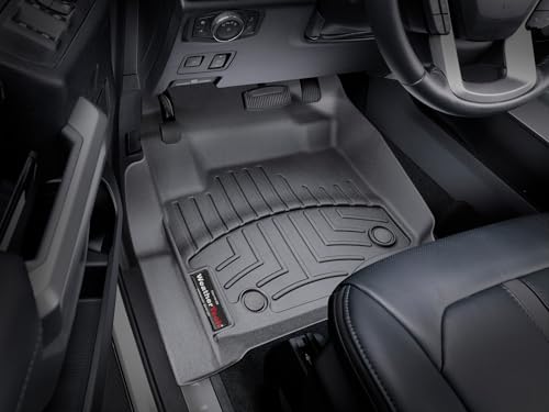 WeatherTech Custom Fit FloorLiners for Ford Super Duty, Super Duty, Super Duty - 1st Row (4410121), Black by WeatherTech - Used condition - Image 2