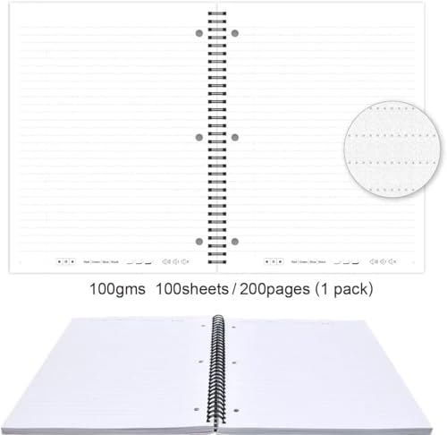 Ophayapen (4pack 8×11inches Subject Notebook with dot-Code Printed Compatible Smart Pen for Notes Taking, Synchronized, Storing & Sharing(Smart Pen not Included) - Thumbnail 5