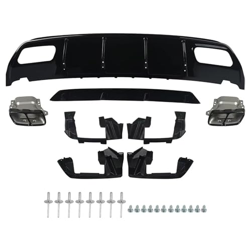 Diffuseur de pare-chocs arrière W176 look A45 AMG avec embouts d'échappement pour Classe A 2012-2018