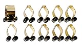 ISZY Billiards 10 Count Pool Cue Billiard Stick Rack Replacement Clips Brass Color (Brass)