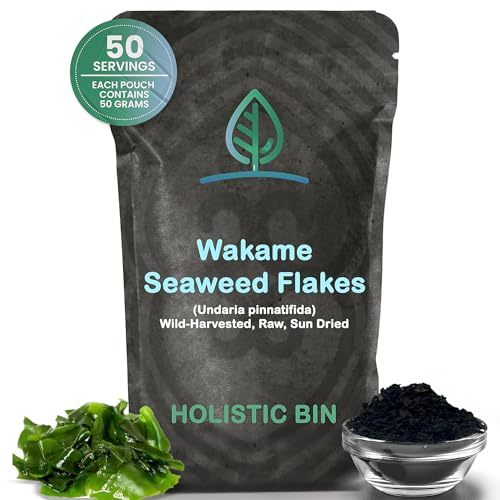 Holistic Bin Wakame Seaweed Flakes | Wild-Caught Atlantic Wakame for