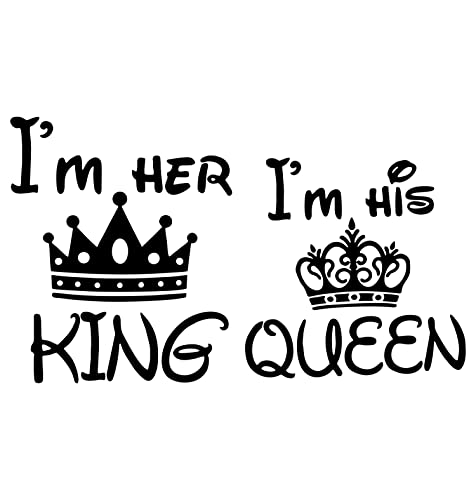 Image of Hangout Hub | Couple Tshirts | Her King His Queen | Set of 2