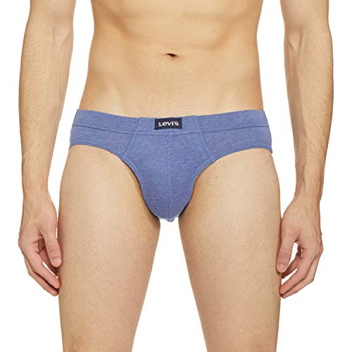 Image of Levi's 011 Comfort Brief for Men | 100% Pure Cotton | Breathable | Durable | Anti-Roll Waistband | Extra Supportive Gusset | Dual Layer 3D Pouch | Tagless & Zero Irritation Comfort | Pack of 3