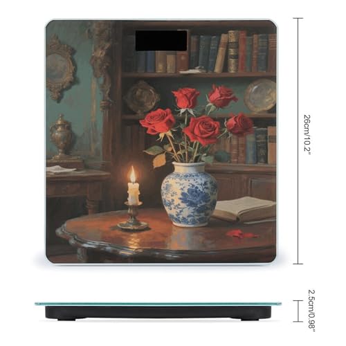 Báscula digital de baño con pantalla LED y vidrio templado miniatura 2