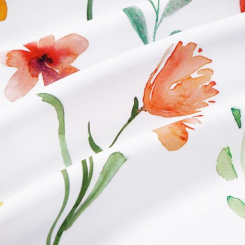 Likiyol Floral Duvet Cover Set Queen Size Yellow Flower Comforter Cover With Zipper Closure & Corner Ties thumb #3