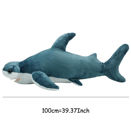 ELAINREN Big Hammerhead Shark Stuff Soft Pillow Giant Plush Shark Toy/39'' - image 3