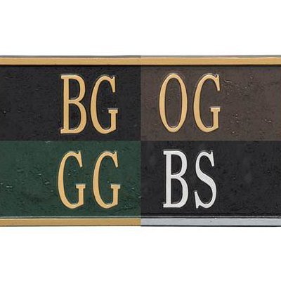 Address Sign - Custom Personalized Aluminum Address Plaque Made In Usa - Displays Up To 5 House Numbers - Bronze, Black Or Green With Gold Numbers And Black With Silver Numbers #TOP1