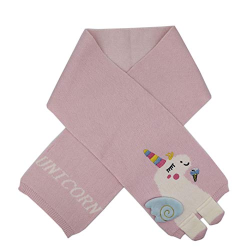 Newfancy Kids Girls Boys Winter Cute Unicorn Scarf Shawl Warm Soft Cozy Fashion Knit Neck Warmer Scarfs Toddler, Pink, One_Size #TOP3