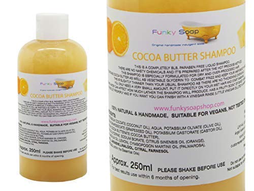 Funky Soap 1 Botella Líquido Manteca de Cacao Champú 100% Natural sin SLS 250ml
