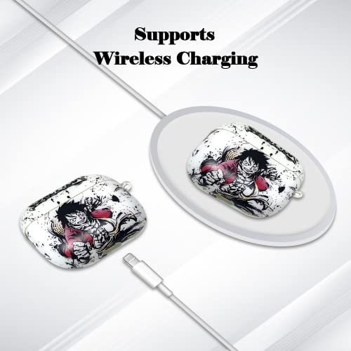 Case For Airpods Pro 2 Generation: Nanting Creative One Piece Anime Cool Compatible With 2022 Apple Earphone Wireless Charging Protective Cover (Luffy) #TOP4