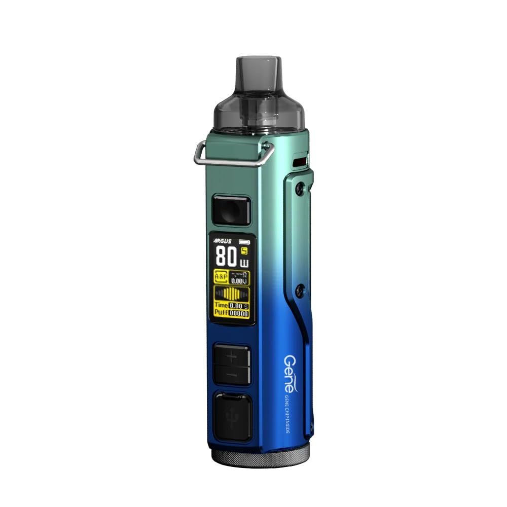 VOOPOO Argus Pro 80W Pod Kit with PNP Tank 2mL 3000mAh Battery (Blue Green New Color) Elegant, Compact and Long-Lasting Voopoo Vape E Cigarettes Kit No Nicotine