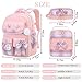 NSEQB Girls Backpack,3pcs Kids School Backpack With Lunch Box Pencil Case Set,Cute Childrens Schoolbag For Primary Elementary Middle (Pink 3PCS)