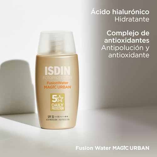 ISDIN Fusion Water Urban SPF 30 Protector Solar Facial con Acción Antipolución para Entornos Urbanos, Fotoprotección Diaria en Entornos Urbanos, 50 ml - imagen 7