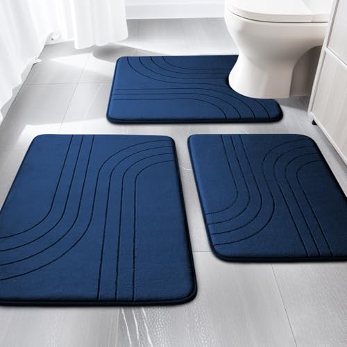 Memory Foam Bath Rug Set, 3-Piece