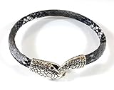 'Don't Tread on Me'. Pewter Snake Head Bracelet