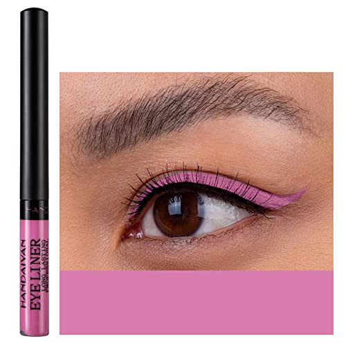 Liquid Eyeliner, Matte Colored Eyeliners, Dark-Pink Eyeliner, White Black Red Brown Green Purple Waterproof High-Pigmented Colorful Eyeliners Eye Makeup (14#Dark-Pink) #TOP5