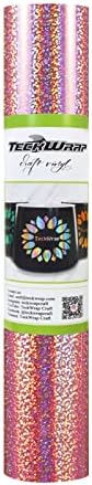 TECKWRAP Holographic Sparkle Adhesive Craft Vinyl,1ftx5ft,Purple