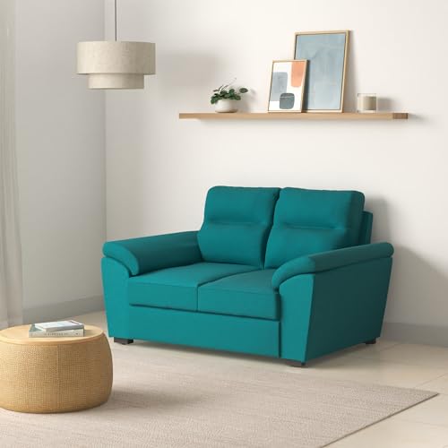 Image of Wakefit Sofa Set | 3 Year Warranty | Sofa 2 Seater, 2 Seater Sofa for Living Room, Wooden Sofa Set, Couch Sofa for Living Room, Sofa for Living Room - Lounger(Malphino : Malibu Green)