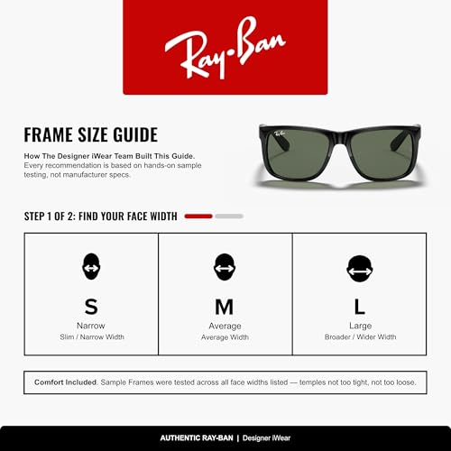Image of Ray-Ban RB4165 Justin Classic Square Sunglasses for Men for Women