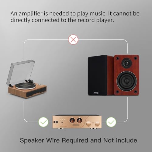 Image of 40W*2 Passive Bookshelf Speakers for Home Theater Surround Sound, Stereo, and Passive Near Field Monitor, 2-Way,Requires a Receiver or Amplifier (Brown, Pair)