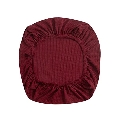 Fenteer Stretch Office Covers Seat Cover Slipcover Desk Seat Cushion Protectors for Computer Wine Red, regular