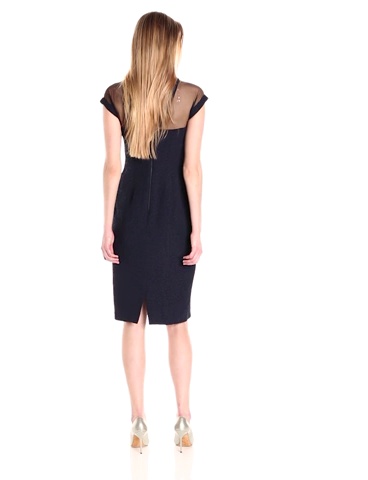 Maggy London Metallic Floral Lace Gown in Navy Blazer at Nordstrom, Size 6