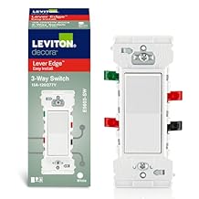مفتاح هزاز ثلاثي الاتجاهات Leviton Lever Edge بقوة 15 أمبير، E5603-SW، أبيض