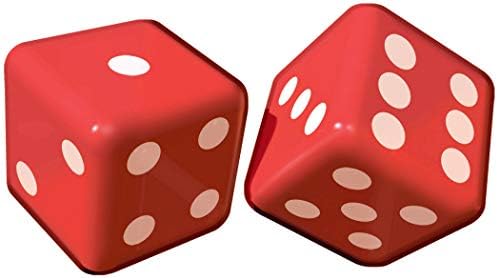 amscan 381590 Inflatable Casino Dice Decorations 30cm - 2 Pcs, Red