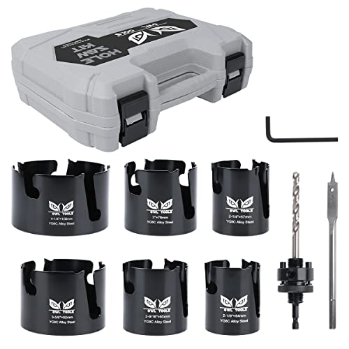 Large Carbide Toothed Hole Saw Kit For Metal and Wood ...