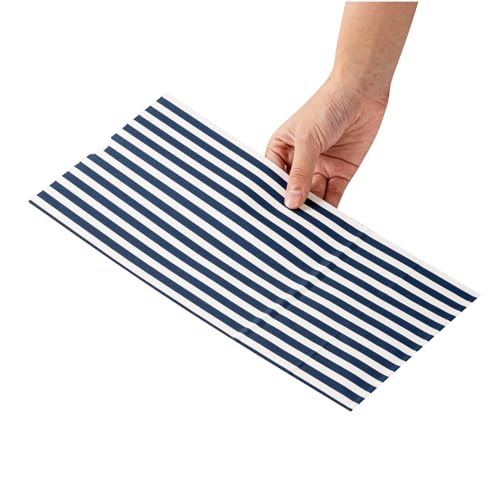 Restaurantware-Bag Tek 8 LB Disposable Lunch Bags, 100 Sturdy Take Out Bags - Flat Bottom, Great For Restaurants, Cafes, And Bakeries, Blue And White Paper Popcorn Bags, Versatile, For Grocery by Restaurantware - Image 8