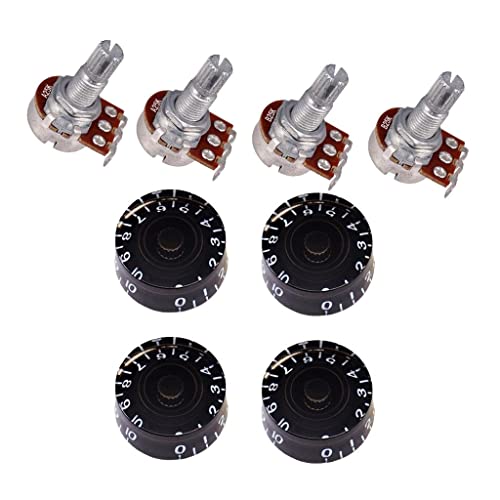 Boutons contrôle volume guitare A25K réglage précis pour basse électrique noir x8