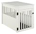 BarkWood Large Pet Crate End Table - White Finish