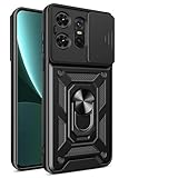 Capa compatível com Motorola Moto X50 Ultra, com capa de lente de câmera deslizante compatível com Motorola Edge 50 Ultra/Moto X50 Ultra XT2401-2 capa preta