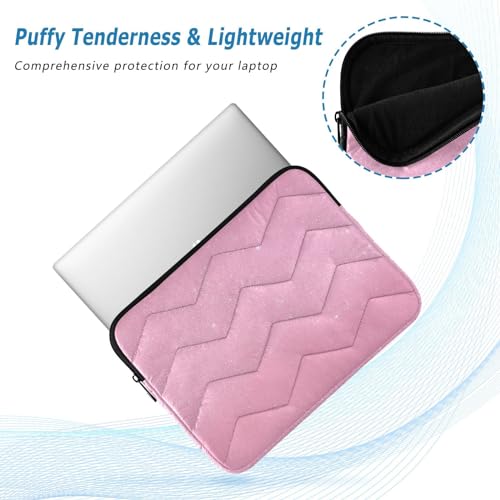 Funda para portátil 13-14 pulgadas con textura rosa brillosa miniatura 5