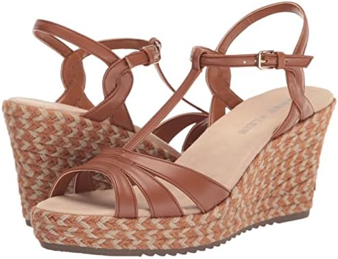 Anne Klein Women's Waves Wedge Sandal, Cognac, 7.5 | Image 6