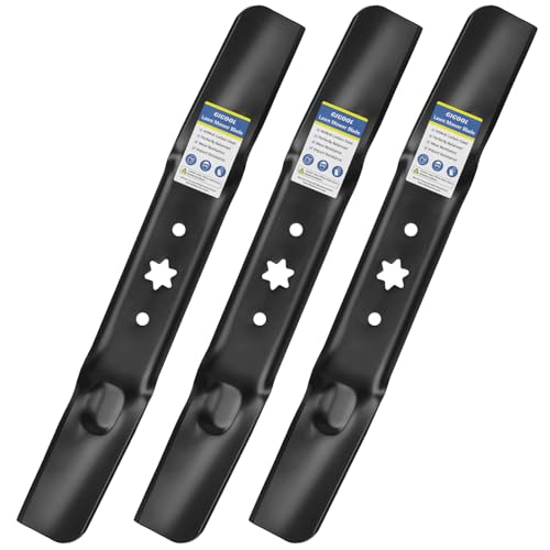 GICOOL 942-05056A Mower Blades with 6 Star Hole for 54 MTD/Cub Cadet/Troy-Bilt Deck ZT1-54 Mower Blades Replaces OEM 742-05056 942-05056 742-05056A CMXGZAM110143 Fits RZT-L54 XT1-54 3 Pack
