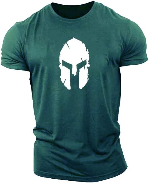ReedCASpartan Helmet - Mens Bodybuilding T-Shirt - Gym Training Top