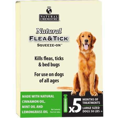 Natural Flea and Tick Control Squeeze-On for Dogs Over 50 Pounds - Natural Chemistry