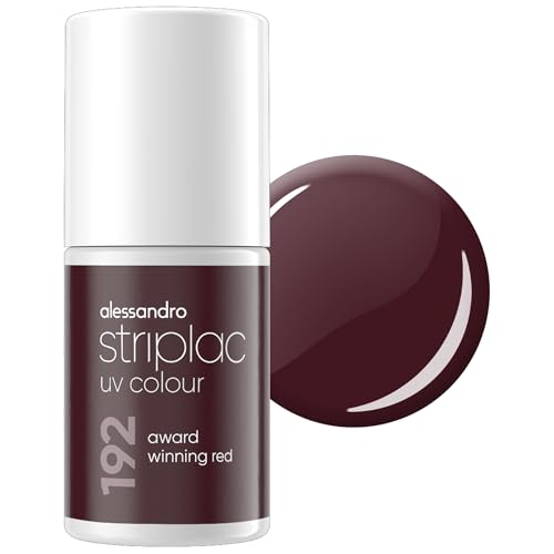 alessandro Striplac UV-Nagellack Award Winning Red - Deckend & Kratzfest bis zu 15 Tage - Leichtes Auftragen - Schonende Abziehtechnologie - Vegan - Rot, 6,5ml