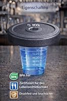buxmed 320 Stück Shotbecher blau 3 cl mit Skala – Schnapsgläser Plastik, Shotgläser, Pinnchen, Becher für Shots, BPA frei, stapelbar, Party Zubehör & Dosierbecher – Ansicht 4