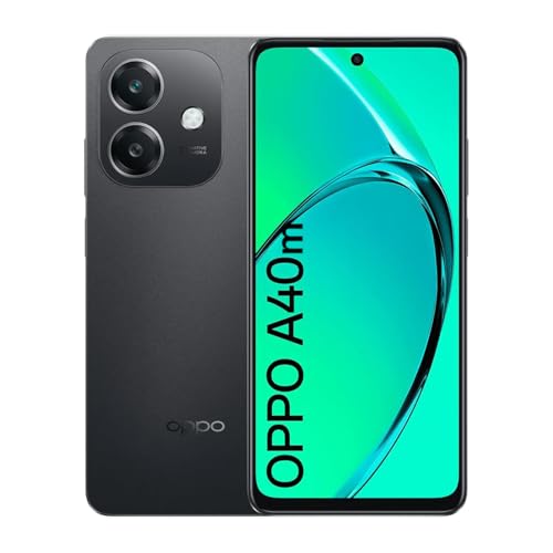 OPPO A40m 8+256Go, Smartphone Android Débloqué, Téléphone Mobile, Écran 90Hz 6,67”LCD, Batterie 5100mAh, SUPERVOOC 45W, AI Principal 50MP, Snapdragon 6s 4G Gen1, Splash Touch, NFC, Double SIM, Noir