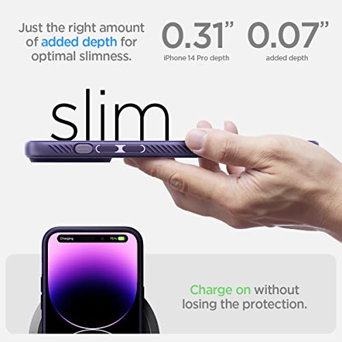 Image of Spigen Liquid Air Designed for iPhone 14 Pro Case (2022) [Military-Grade Protection] - Deep Purple