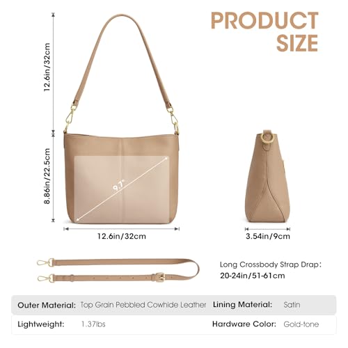 Image of Kattee Leather Crossbody Bags for Women, Crossbody Purses for Women, Women's Handbags Hobo Bag with Adjustable Strap