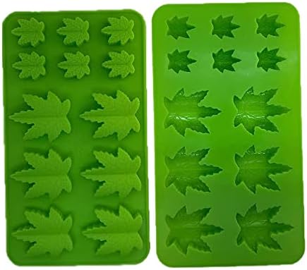 Miniatura 4 de Molde de silicona para hojas, gomitas, para magdalenas, galletas, chocolate, fondant, vegetación, caramelo, polímero, arcilla, cáñamo, 3 moldes