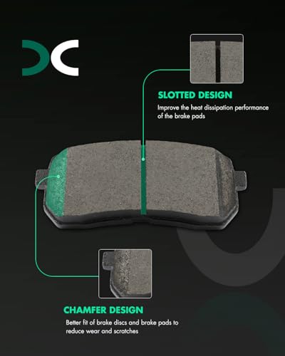 Image of SCITOO D1302 D1814 Front & Rear Ceramic Brake Pads Sets w /Hardware Replacement For Kia For Sedona 2015-2019