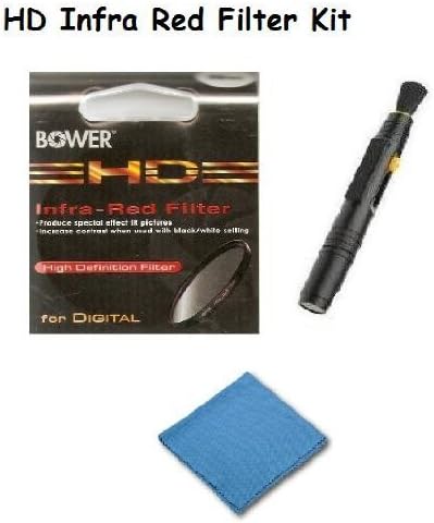 High Definition PRO 58mm INFRA-RED Filter + Microfiber Cleaning Cloth + Pro Lens Cleaning Pen. (Alternative to Hoya 58mm RM-90 Filter & Tiffen 55mm 87 Filter & B+W 58mm 092 89B Filter)